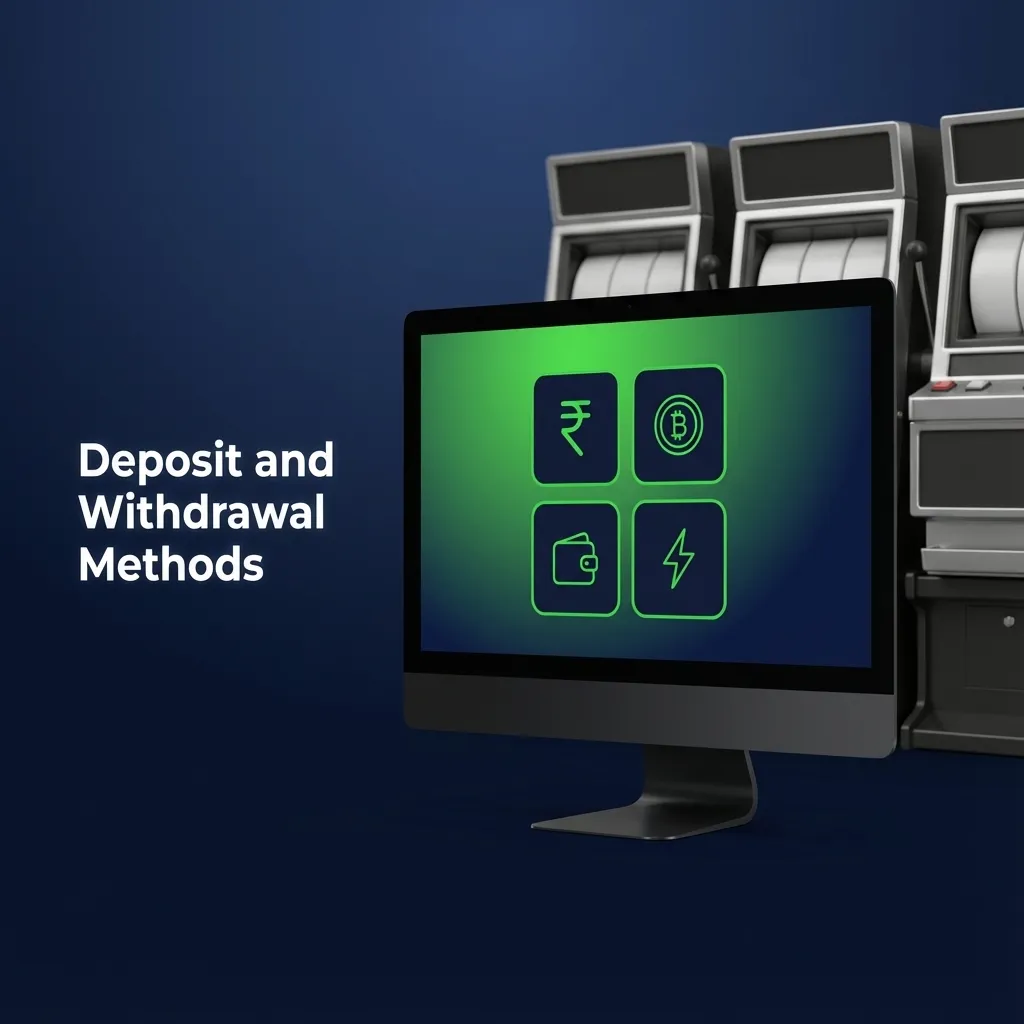 Icons of multiple cryptocurrencies with labels showing Cybet deposit and withdrawal options for Indian players