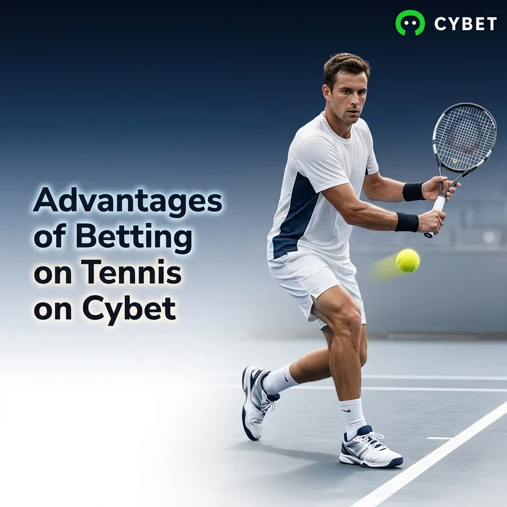 Tennis betting on Cybet platform showing live odds, multiple bet types, and mobile interface for ATP and WTA tournaments