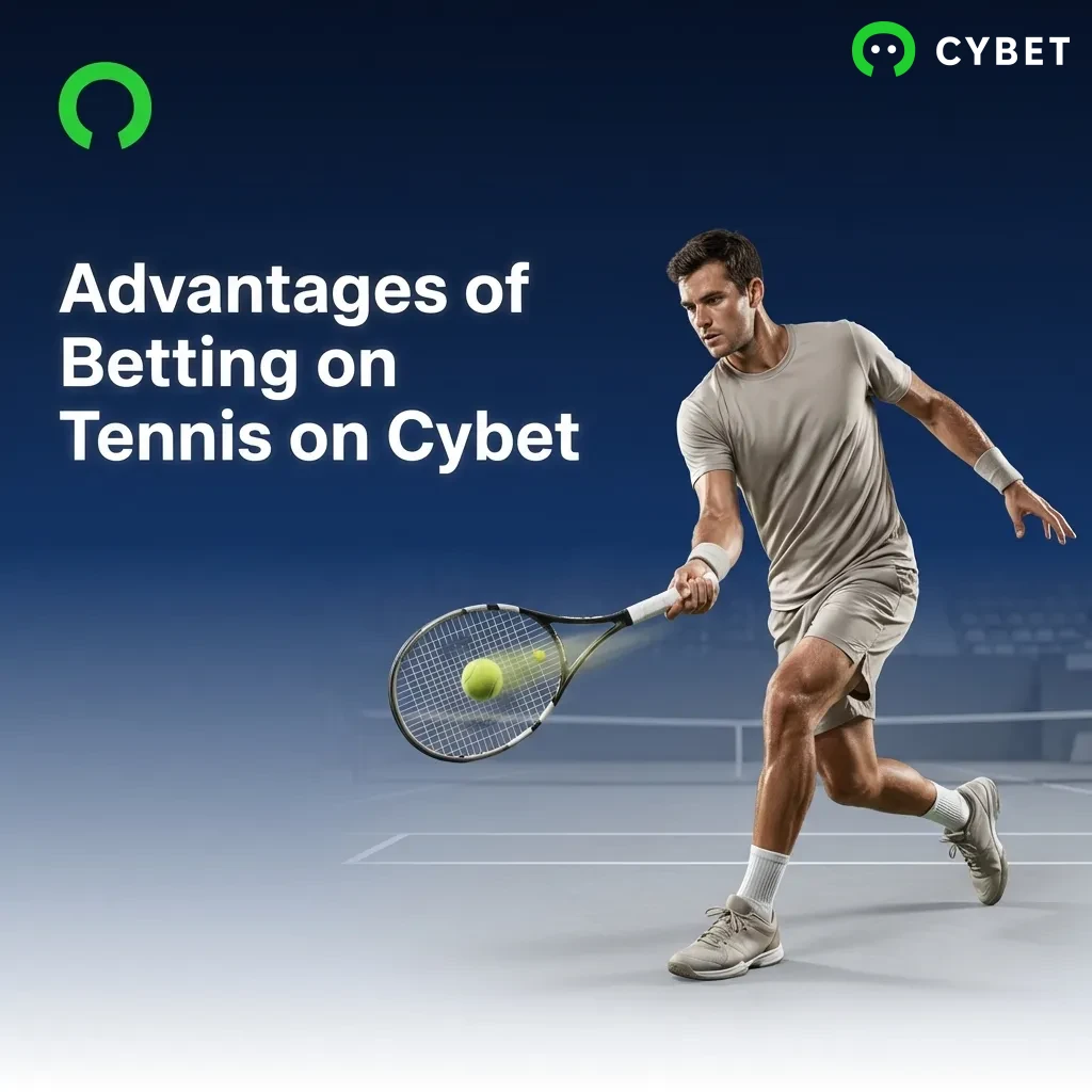 Tennis betting interface on Cybet showing live odds, statistics, and multiple betting markets for tournaments