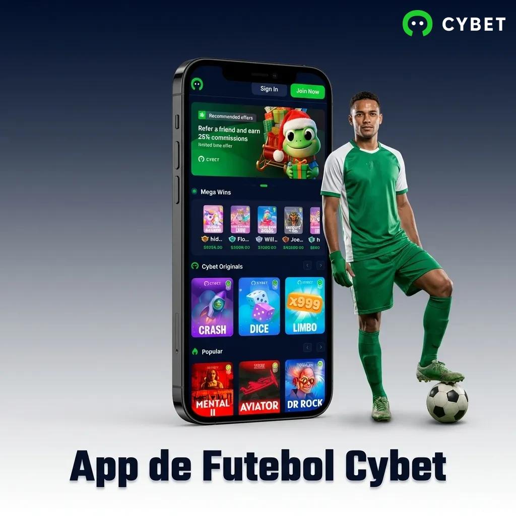 Cybet football betting app interface showing live odds, scores, and quick access to popular betting markets on mobile
