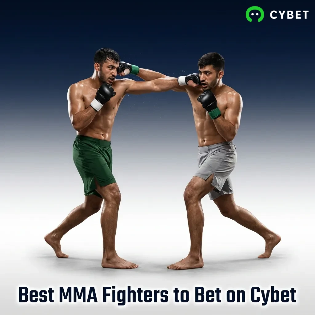 Top MMA fighters including Makhachev, Volkanovski, Jones, and Adesanya available for betting on Cybet platform