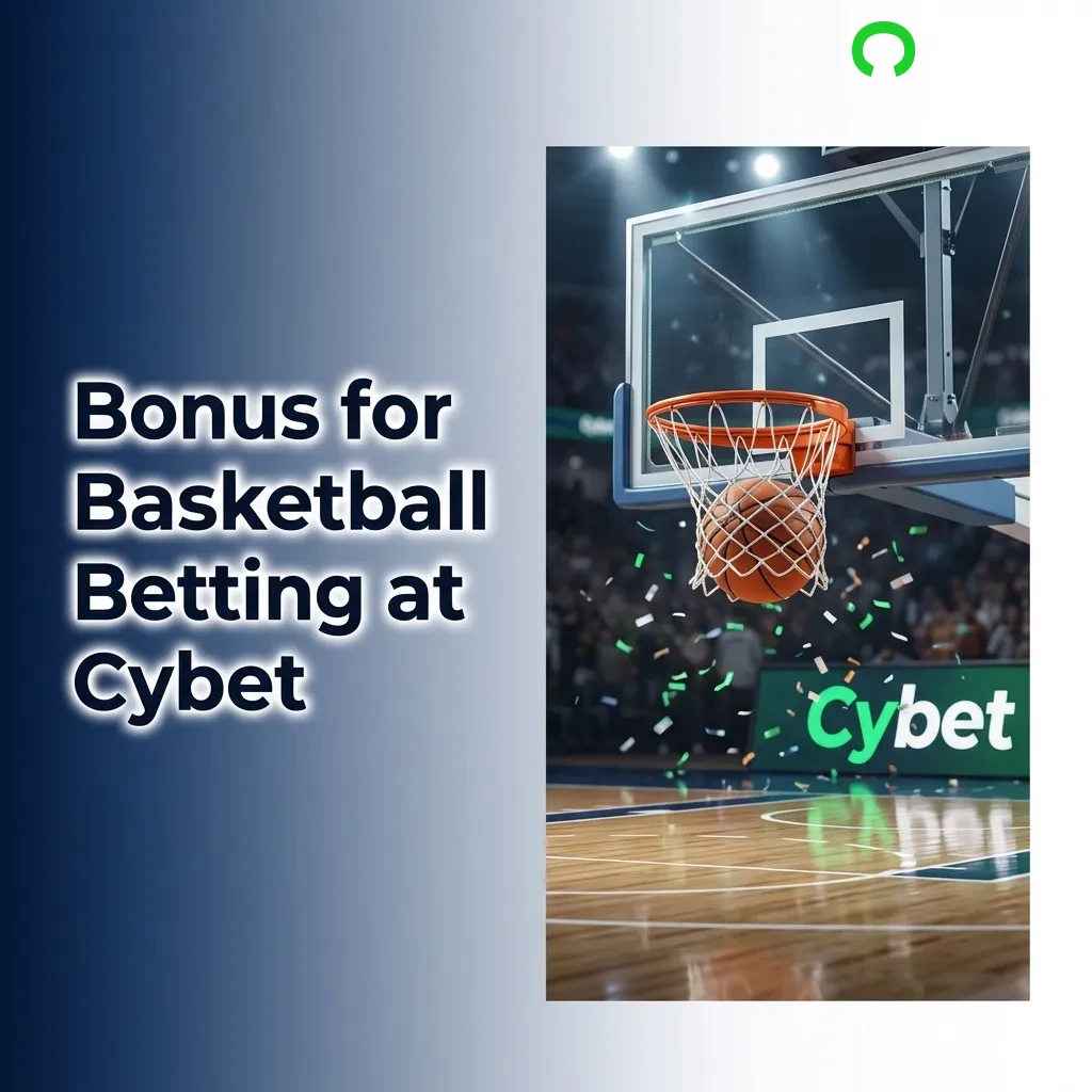 Cybet basketball betting bonus offer showing 100% deposit match up to $500 for new users with 5x rollover