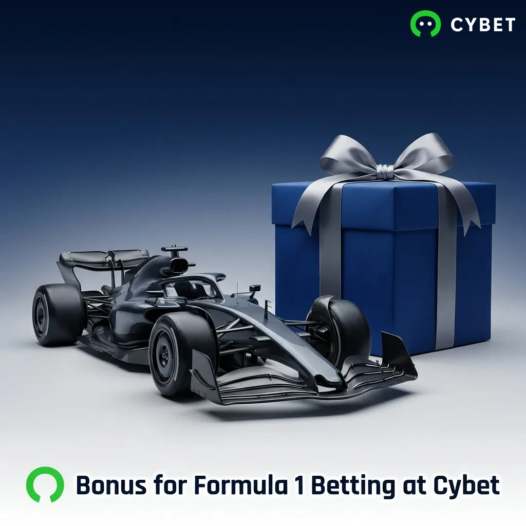 Cybet Formula 1 betting bonus banner showing 100% matched deposit offer up to $500 CAD for new users