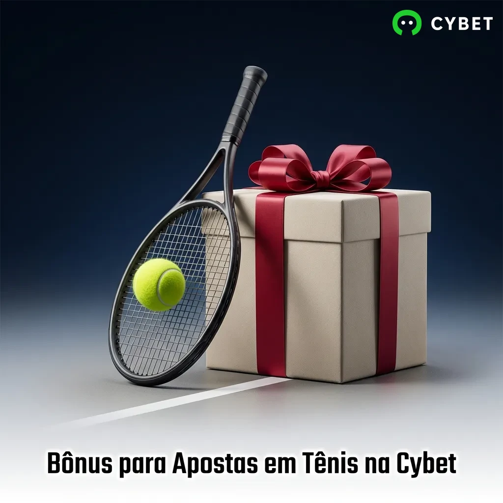 Cybet tennis betting bonus offer showing 100% welcome bonus up to R$500 for new users with rollover requirements