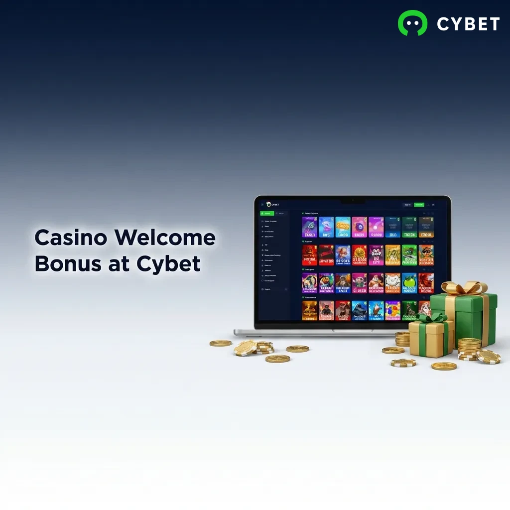 Cybet casino welcome bonus offer showing 100% match up to 500 USDT plus 50 free spins for new Pakistan players