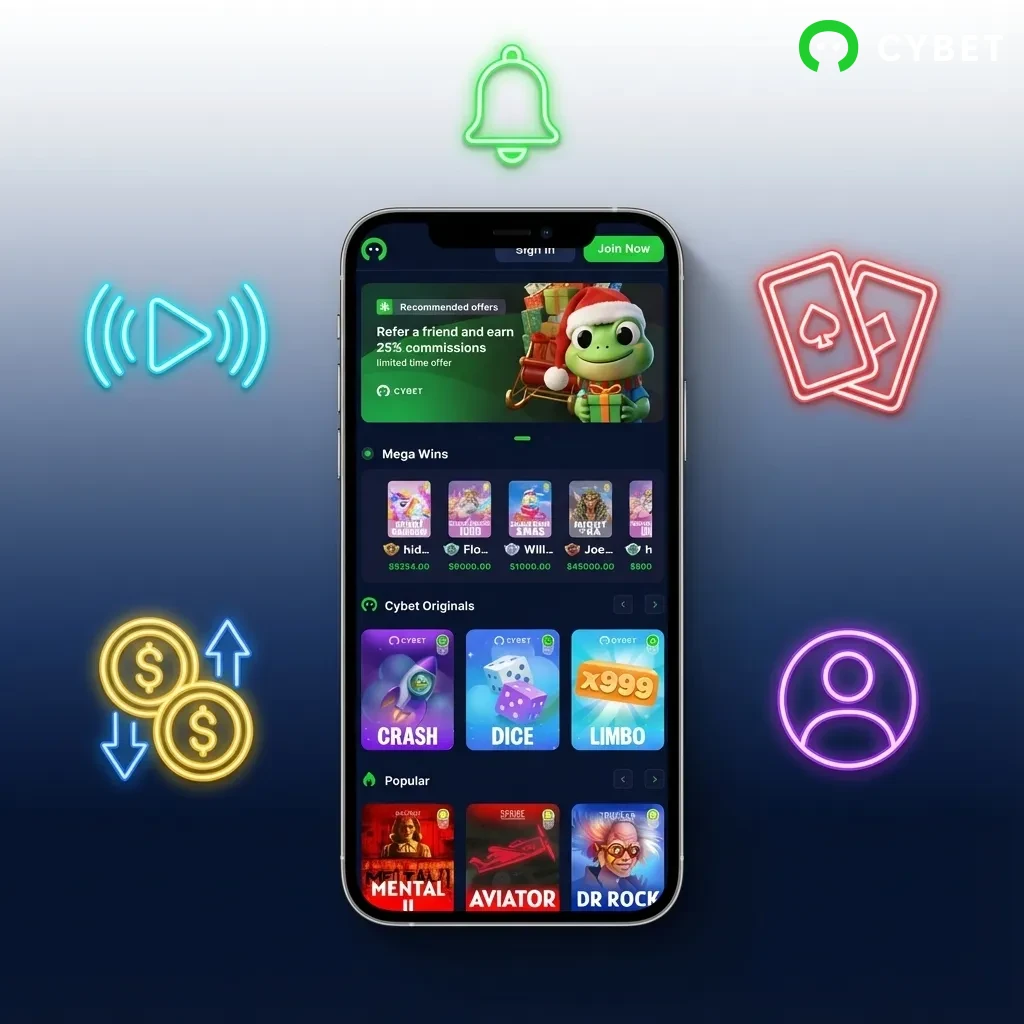 Mobile betting app interface showing live markets, casino games, and account management tools on touchscreen devices