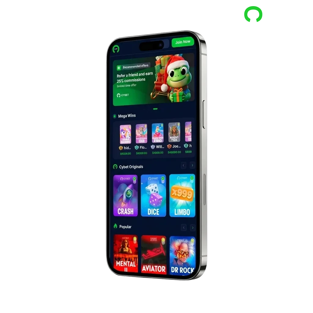 Cybet iOS app interface showing sports betting odds and casino games for United States players