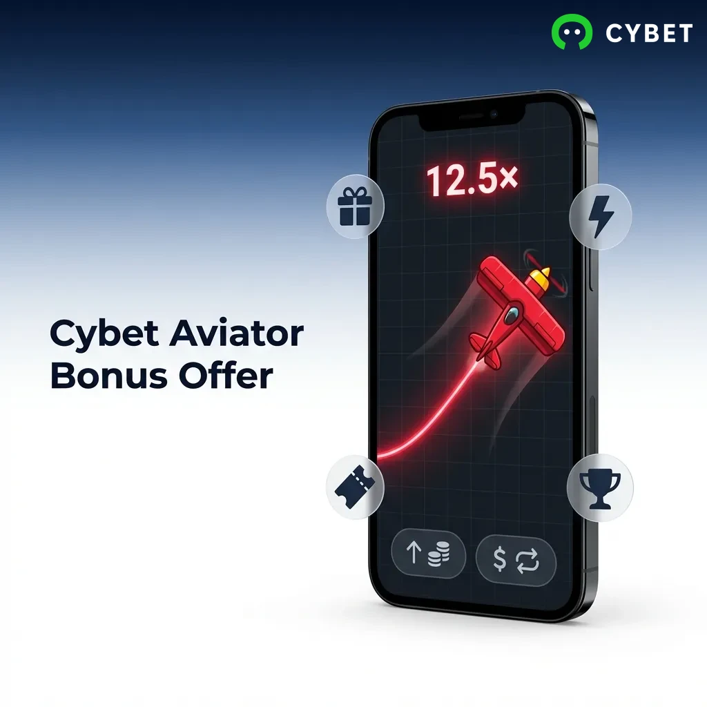 Cybet Aviator welcome bonus showing 100% match up to 500 USDT plus 50 free spins for new players' first deposit