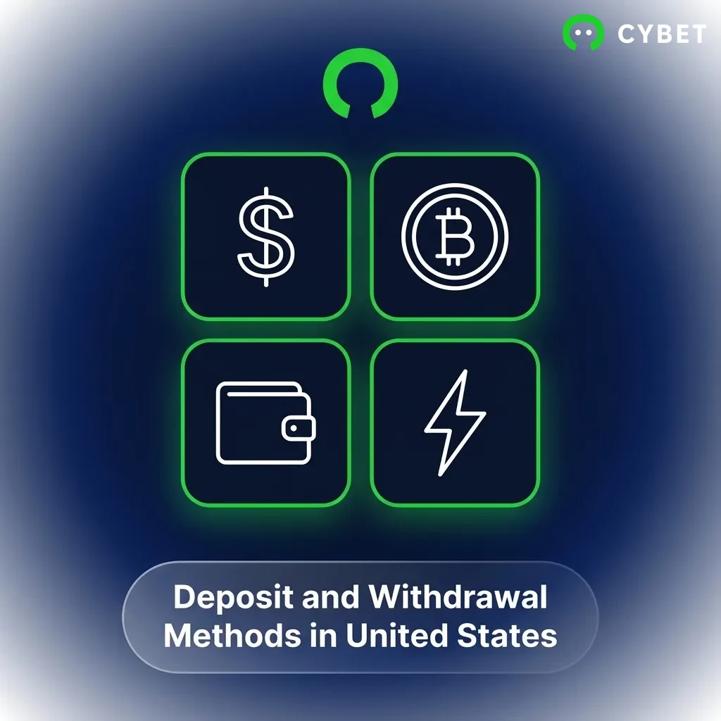 Cryptocurrency payment options including Bitcoin, Ethereum, and 8 other digital currencies for deposits and withdrawals