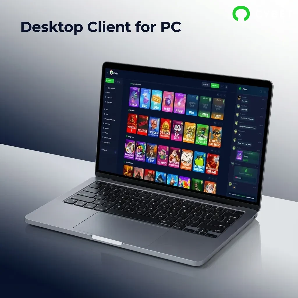 Desktop application installer screen showing download options for Windows and Mac operating systems