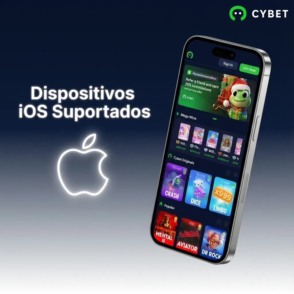 Cybet platform compatibility list showing supported Apple devices including iPhone models 7-14, iPad Pro, Air, and Mini