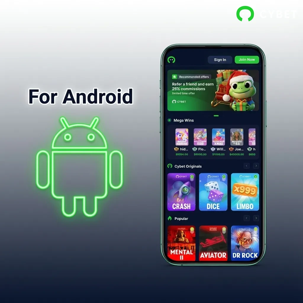 Android app installation guide showing download, security settings, and setup steps for casino gaming