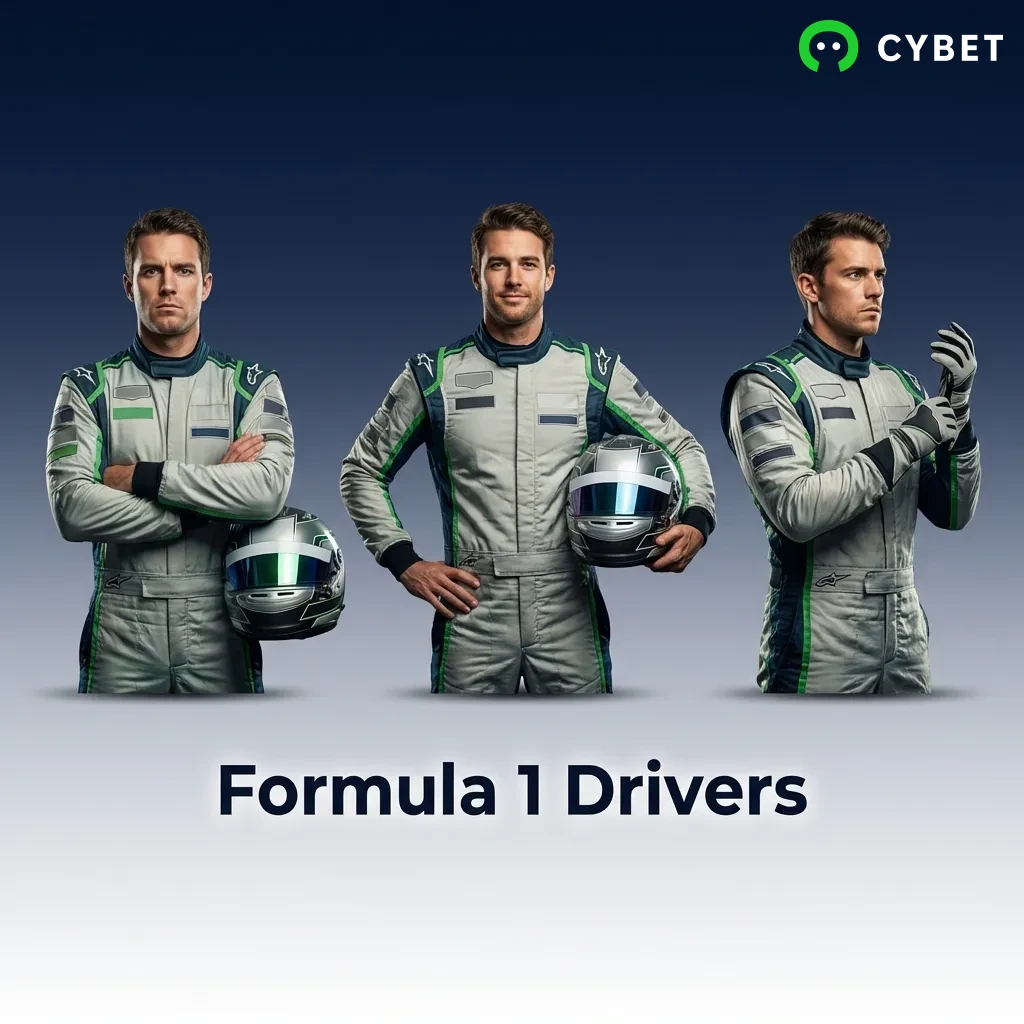 Table showing 2025 F1 drivers, teams, and championship odds for all 10 teams and 20 competing drivers