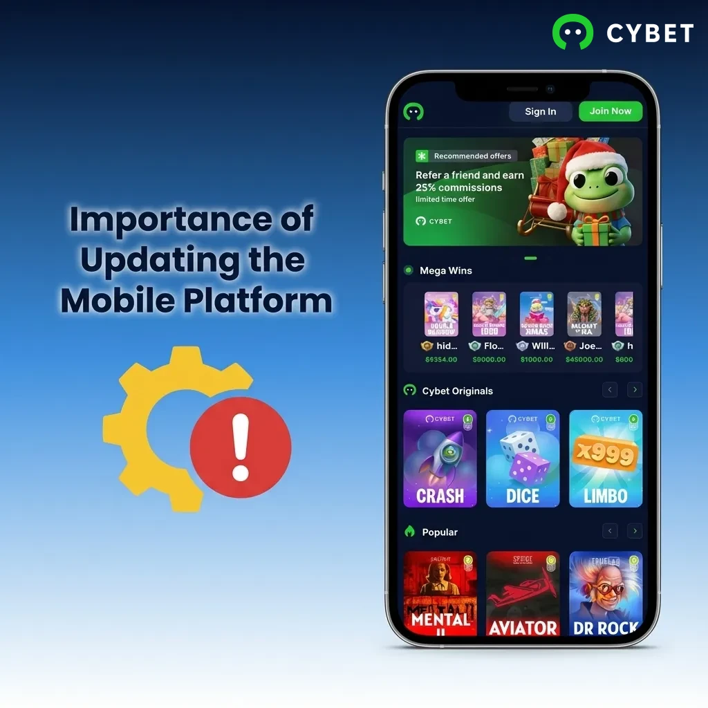 Person updating sports betting app on smartphone to access new features and improved security