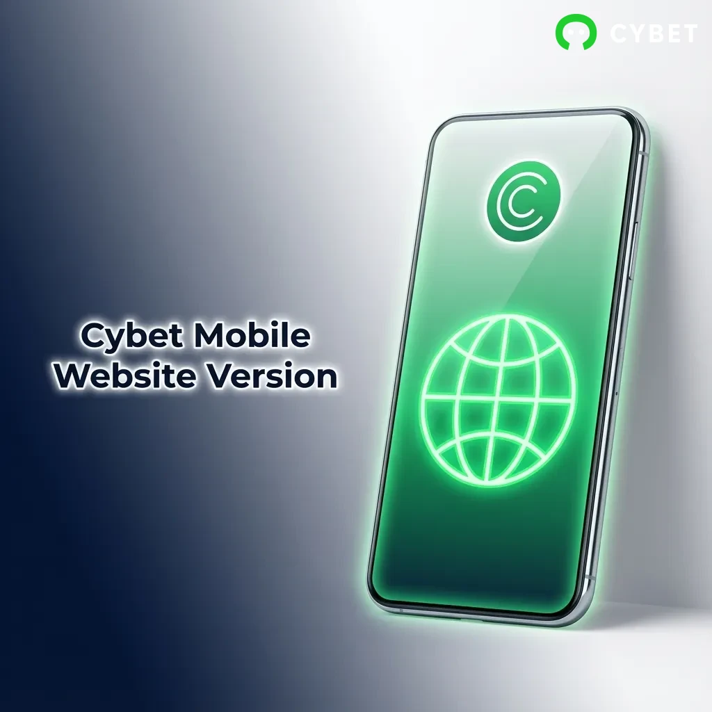 Mobile-optimized Cybet website interface displaying betting and casino games on smartphone screen