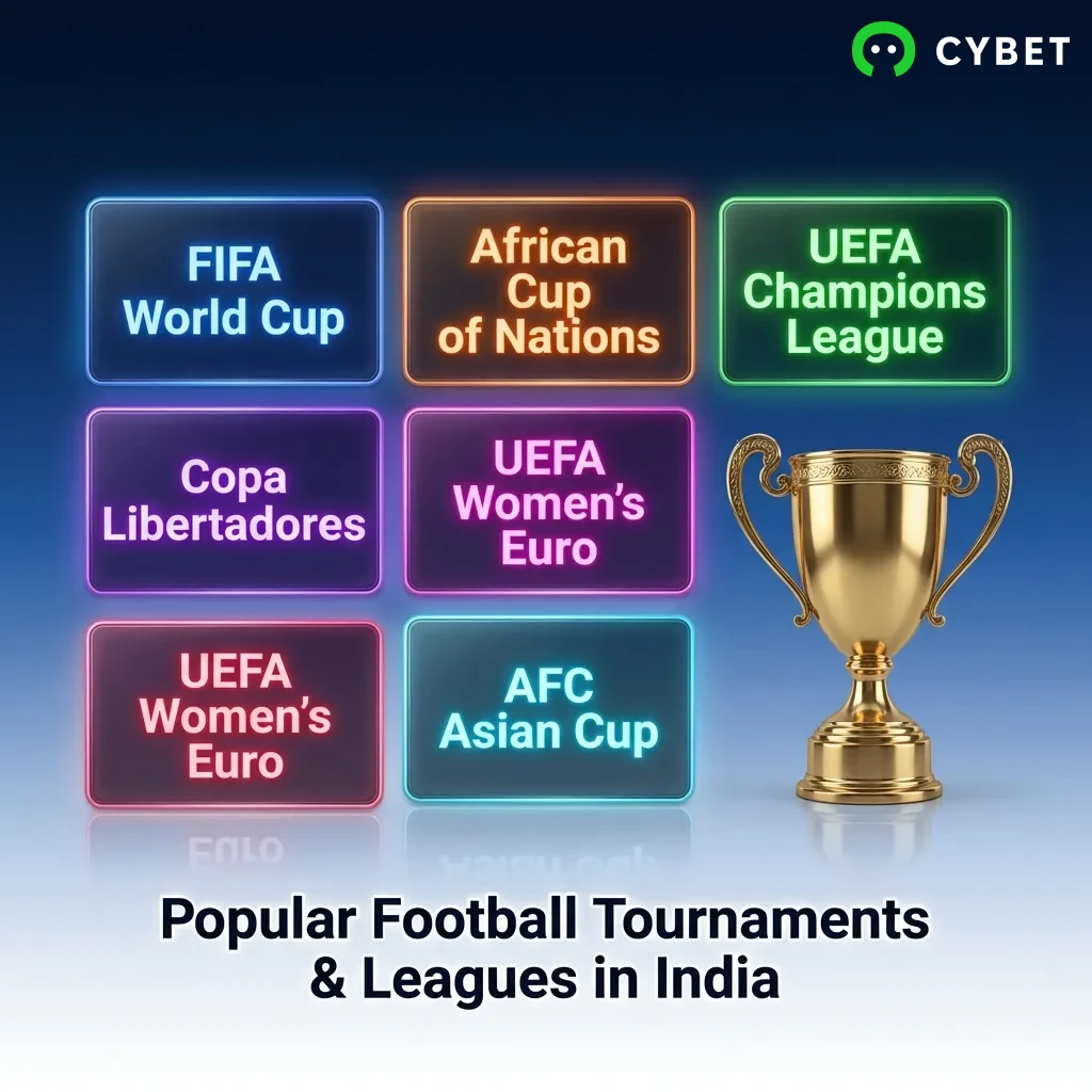 Indian bettors can wager on FIFA World Cup, UEFA Champions League, Premier League, and Indian Super League matches.