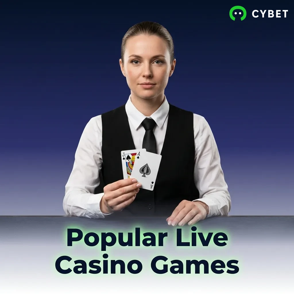 Professional live dealer at casino table with roulette wheel, cards, and gaming chips in atmospheric lighting