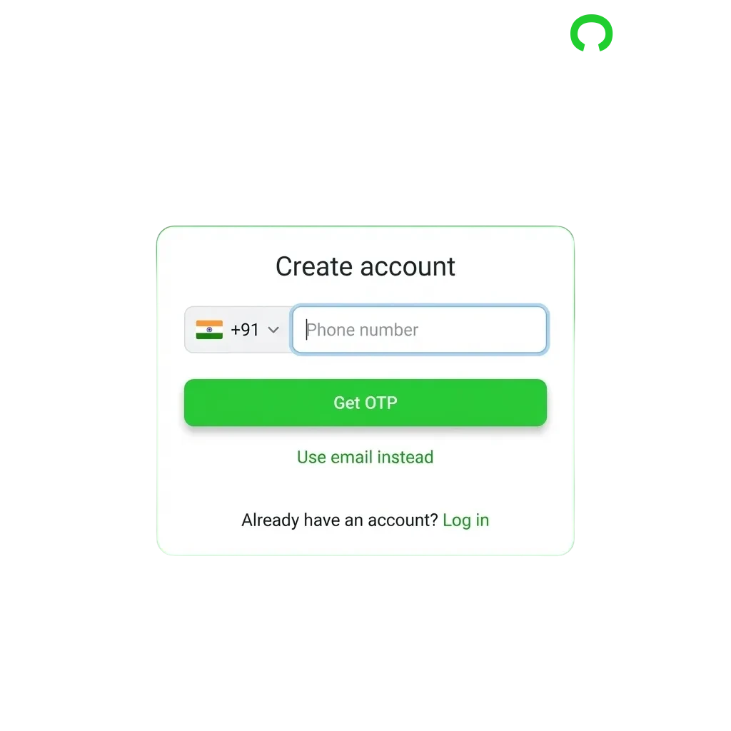 Cybet login page on mobile showing registration form and verification steps for Indian players