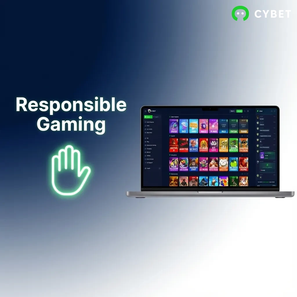 Responsible gaming guidelines showing deposit limits, reality checks, break periods, and self-exclusion options.