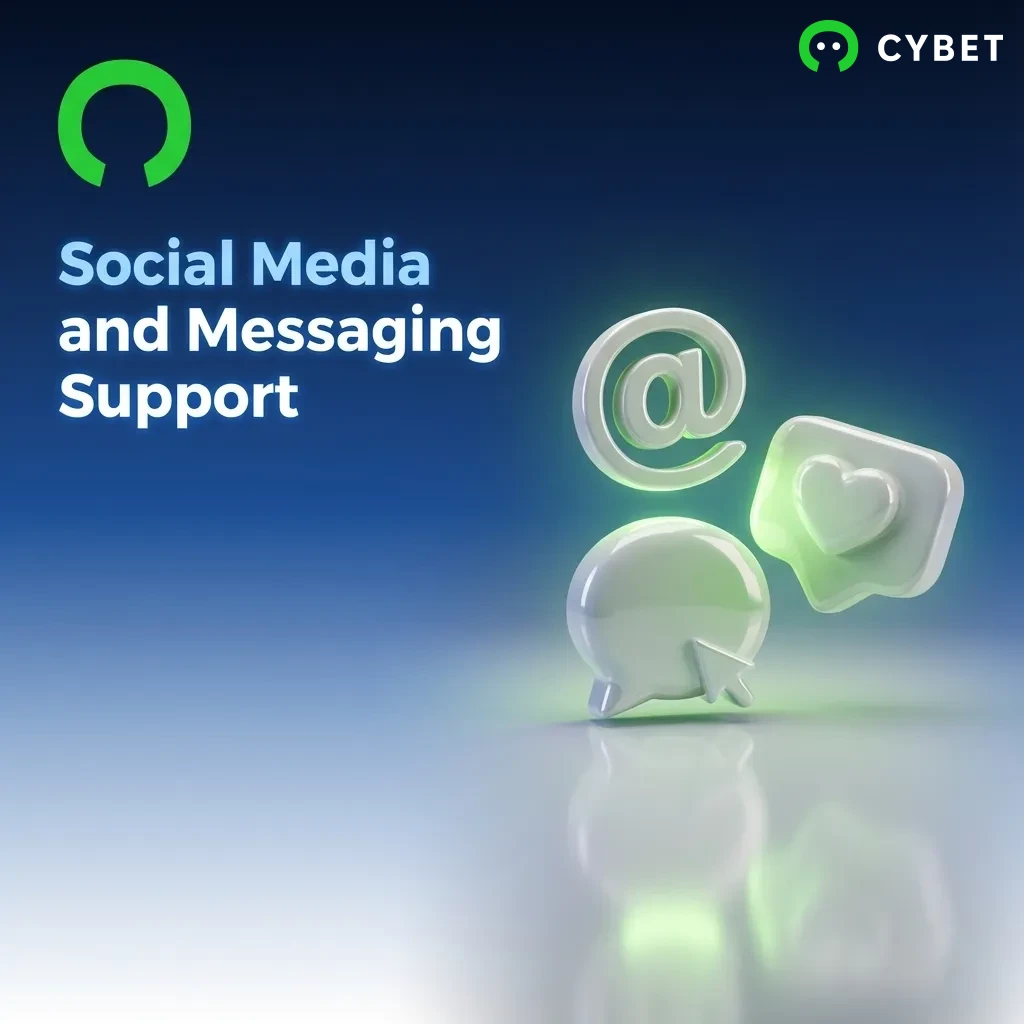 Customer support icons for social media platforms including WhatsApp, Telegram, Facebook Messenger, and Twitter