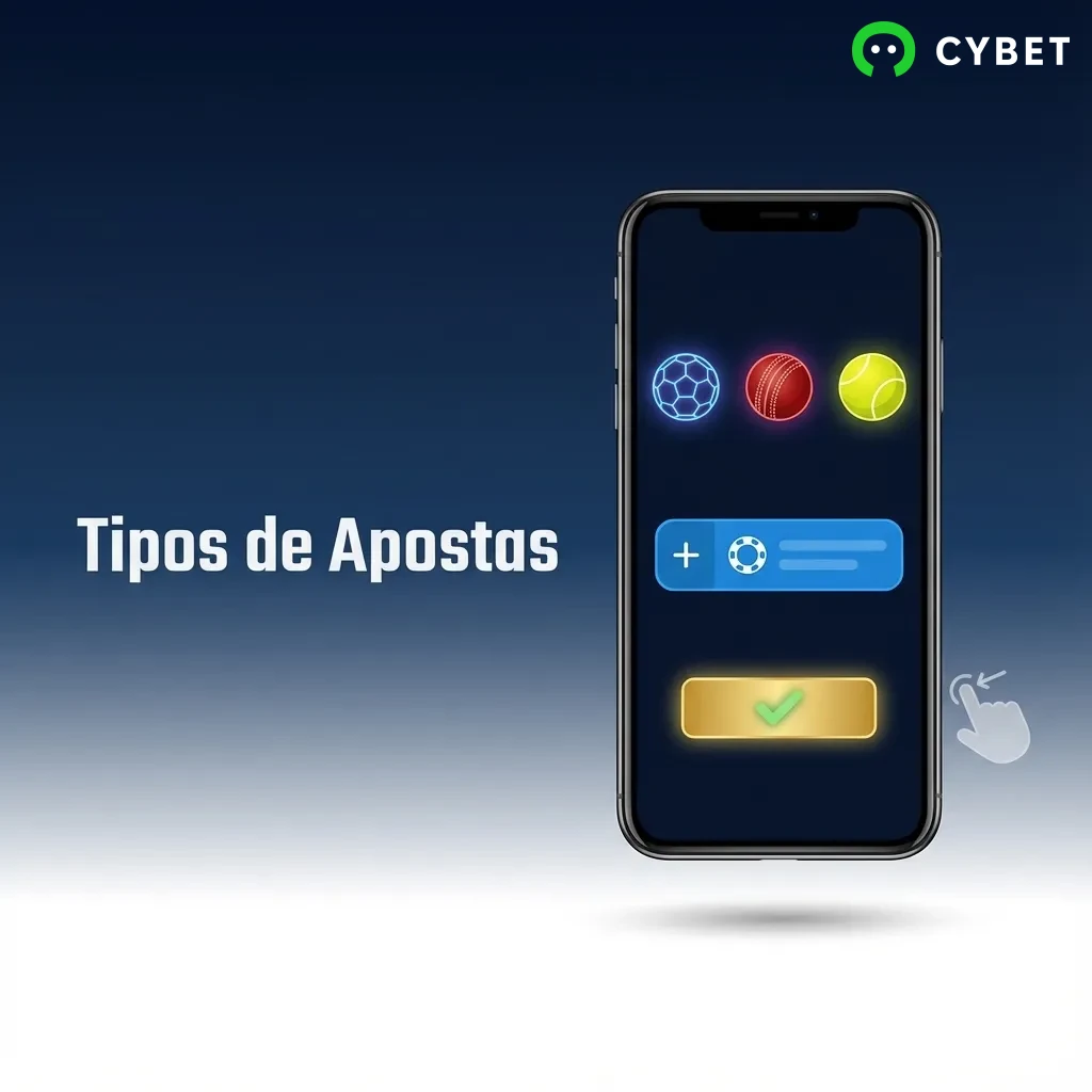 Three betting types illustrated: single event wager, system bet with multiple selections, and accumulator combining odds