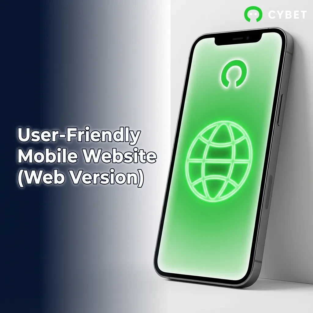 Mobile website interface showing instant browser-based gaming access without downloads on smartphone screen