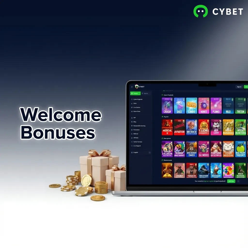 Casino welcome bonus table showing 100% match up to 500 USDT plus 50 free spins with wagering requirements