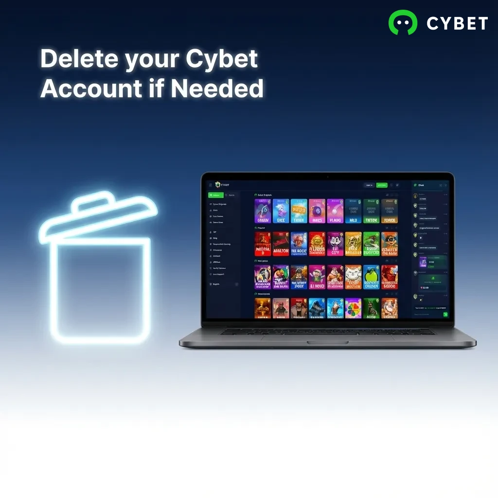 Steps to permanently delete your Cybet gambling account, including withdrawing balance and contacting support if needed.