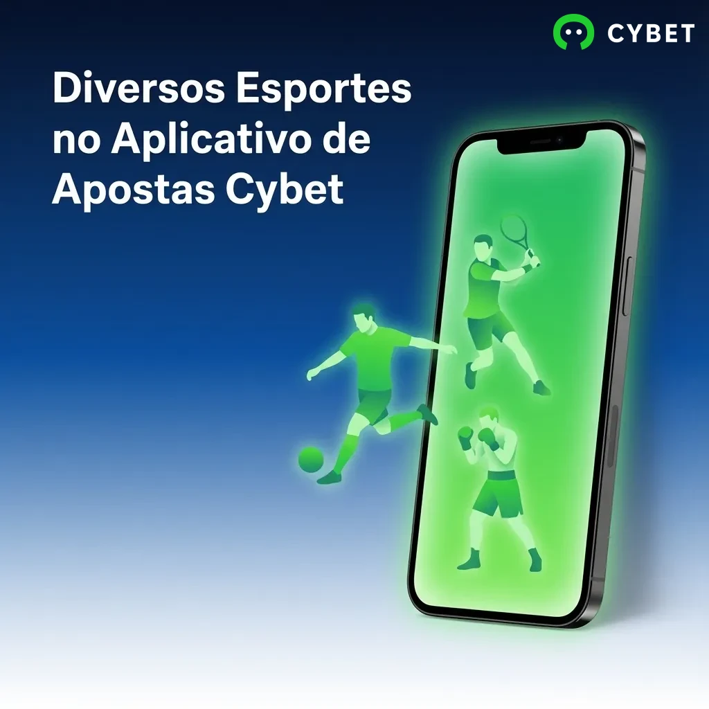 Cybet sports betting app interface showing multiple sports options including football, basketball, tennis, and esports