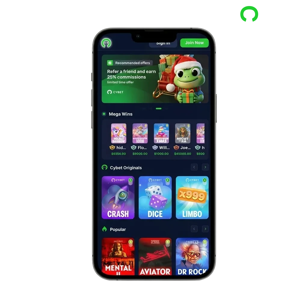 Cybet app download page showing Android APK and iOS options for sports betting and casino games in Pakistan