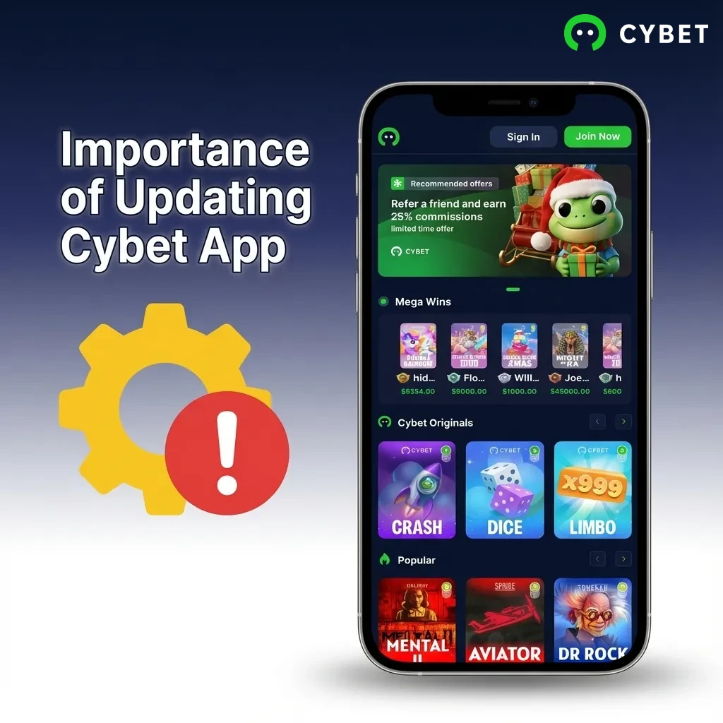 Users updating Cybet app on smartphone to access security fixes, new features, and improved performance