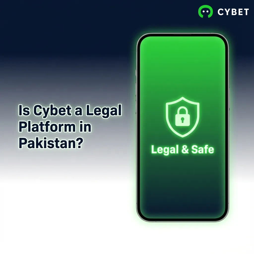 Cybet platform interface showing Curaçao eGaming license badge and responsible gaming features for Pakistani users