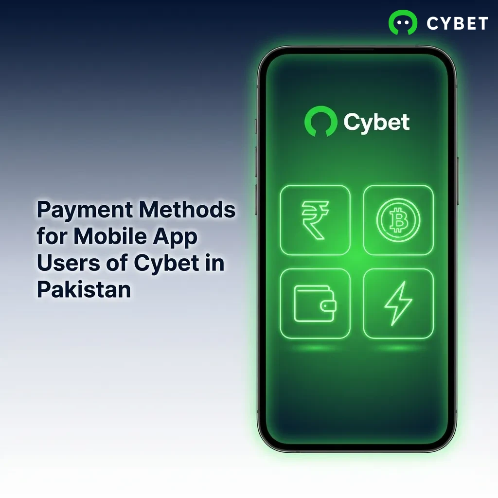 Cybet mobile app payment methods showing cryptocurrency options including USDT, Bitcoin, Ethereum, and other digital currencies