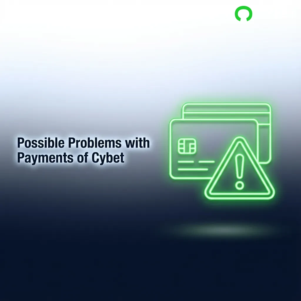 Troubleshooting guide showing common Cybet payment issues including delayed deposits, wrong networks, and verification problems.
