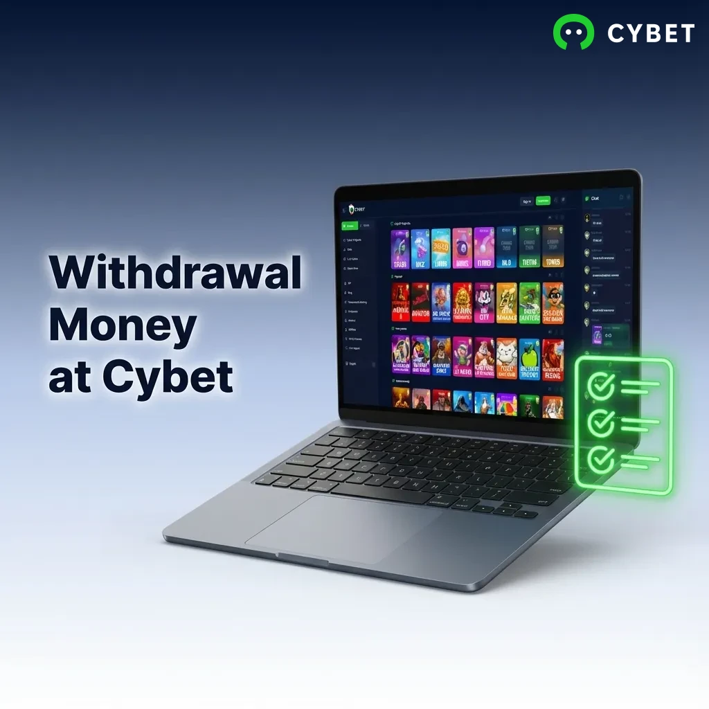 Cybet withdrawal process showing secure steps to transfer winnings from account to preferred payment method