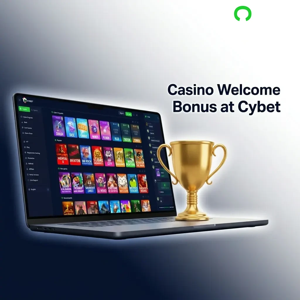 Cybet casino welcome bonus offering 100% match up to 500 USDT plus 50 free spins for new players