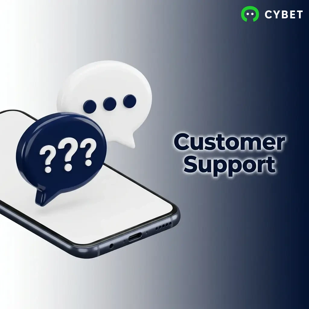 Cybet customer support channels including live chat, email support, and FAQ section for withdrawal assistance