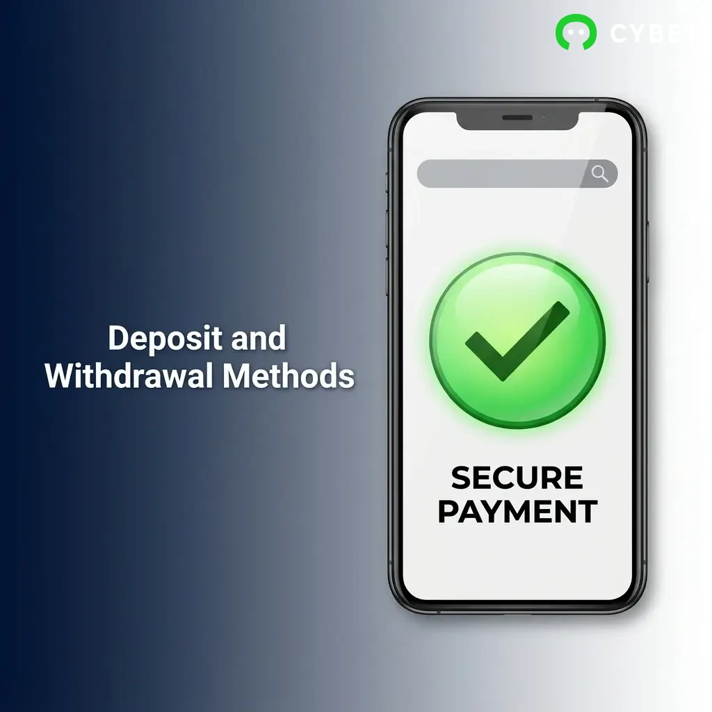 Cybet deposit and withdrawal methods including Bitcoin, Ethereum, USDT, and other cryptocurrency payment options