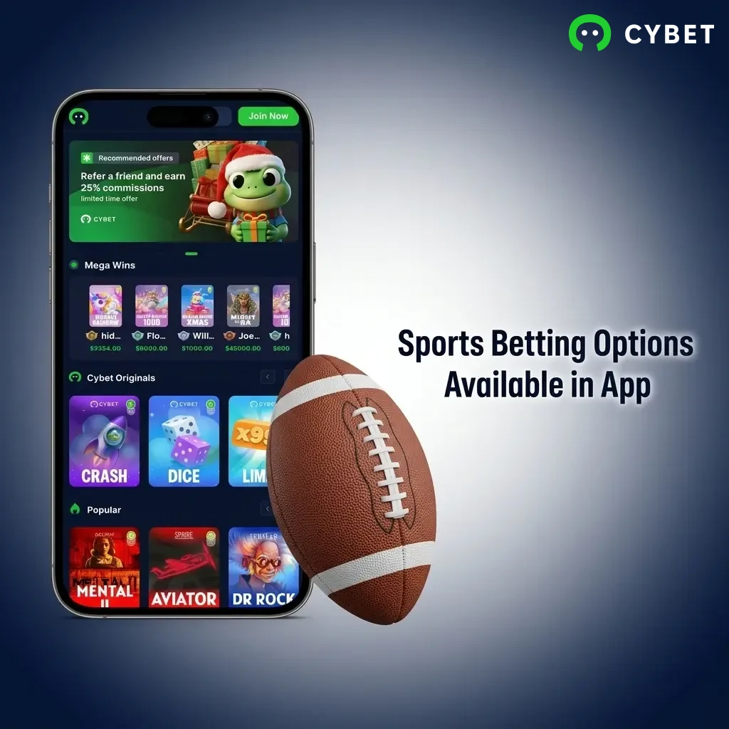 Cybet sports betting options including cricket, football, kabaddi, tennis, esports and more available in app