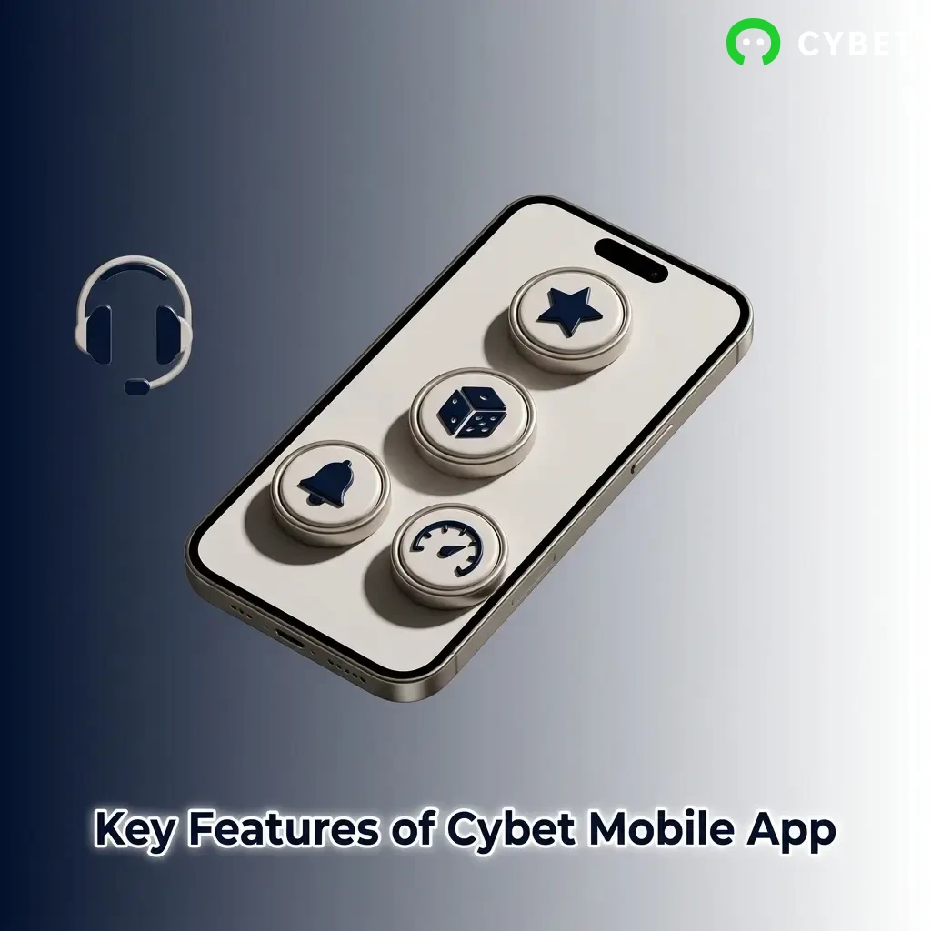 Cybet mobile app features for Indian players including UPI payments, INR transactions, live betting, and casino games on iOS