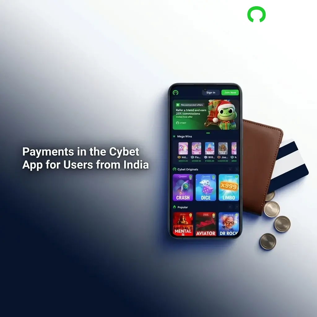 Cybet app payment options for India users including BTC, ETH, USDT, and other crypto methods