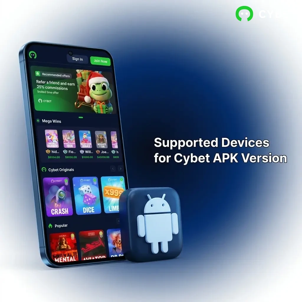 Cybet APK supported Android devices including Samsung, OnePlus, Xiaomi, Google Pixel, and more in India